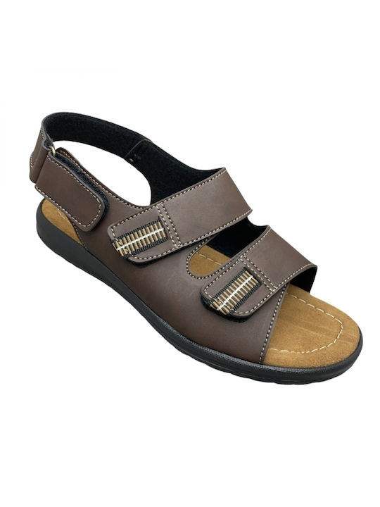 Smart Steps Leder Herrensandalen in Braun Farbe