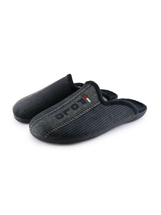 Adam's Shoes Men's Slipper Black