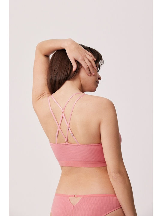 Bra with Light Padding without Underwire Pink
