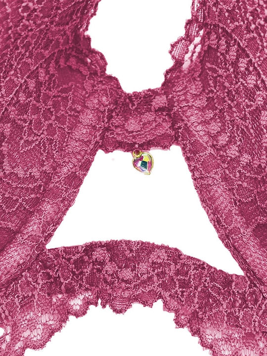 Balconette Fuchsia Sutien cu Baloane