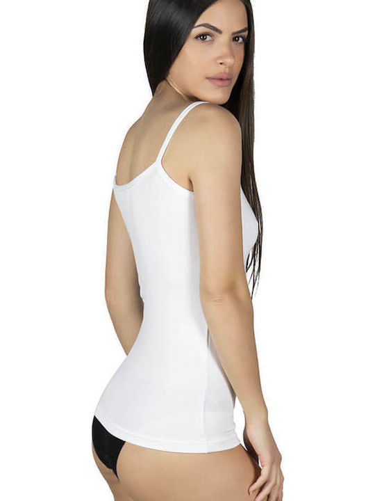 Women's T-Shirt with Spaghetti Strap White