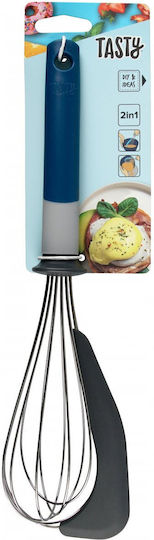 Tasty Egg Beater Stainless Steel Integrated Silicone Spatula 31cm Non-slip Handle Soft Grip