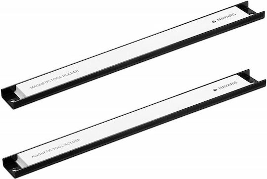 Navaris Magnetic Metallic Knives Stand Wall Mounted 2pcs