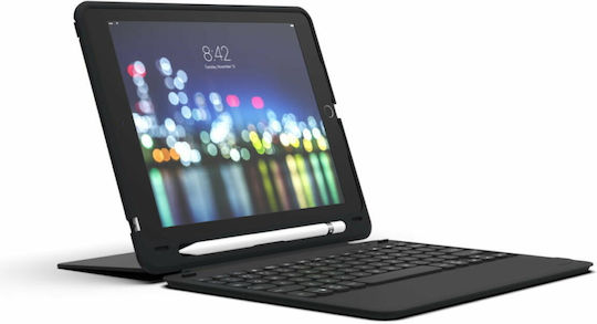 Zagg Slim Flip Cover με Πληκτρολόγιο στα Αγγλικά US Μαύρη (iPad Pro 2020 12.9")