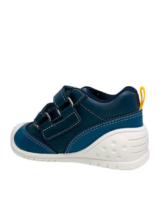 X680 Παιδικά Sneakers High Ανατομικά με Σκρατς Navy Μπλε