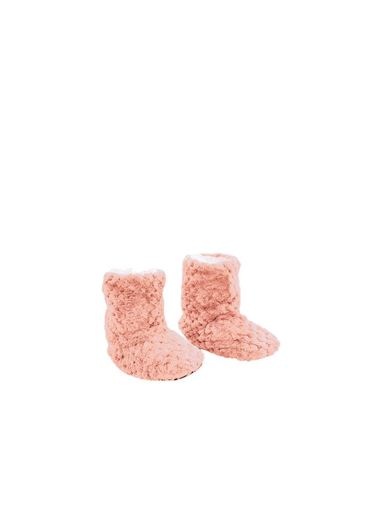 Plato Girls Closed-Toe Bootie Slippers Beige