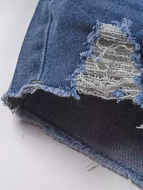 Șort/Salopetă Copii din Material Textil Albastru