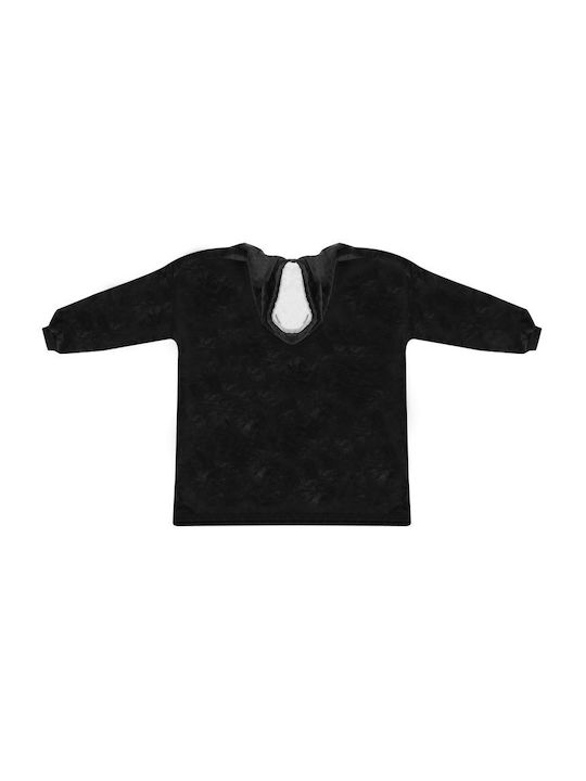 Ruhhy Κουβέρτα Fleece με Μανίκια 106x153εκ. Μαύρη