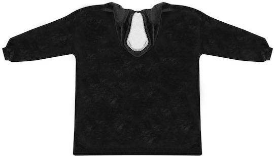 Ruhhy Κουβέρτα Fleece με Μανίκια 106x153εκ. Μαύρη