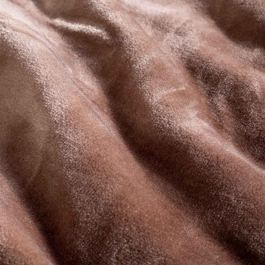 Aigaion Pelzige Decke Einzeln 160x220cm Braun