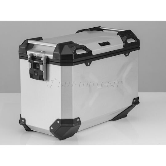 SW-Motech TRAX Motorcycle Hard Side Case Set 45lt in Silver Colour