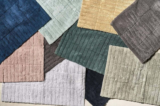Zone Denmark Πατάκι Μπάνιου Βαμβακερό Tiles 13534 Γκρι 80x50εκ.