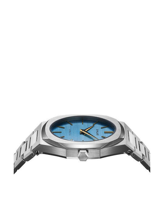 D1 Milano Ultra Thin Women's Watch with Silver Metal Bracelet