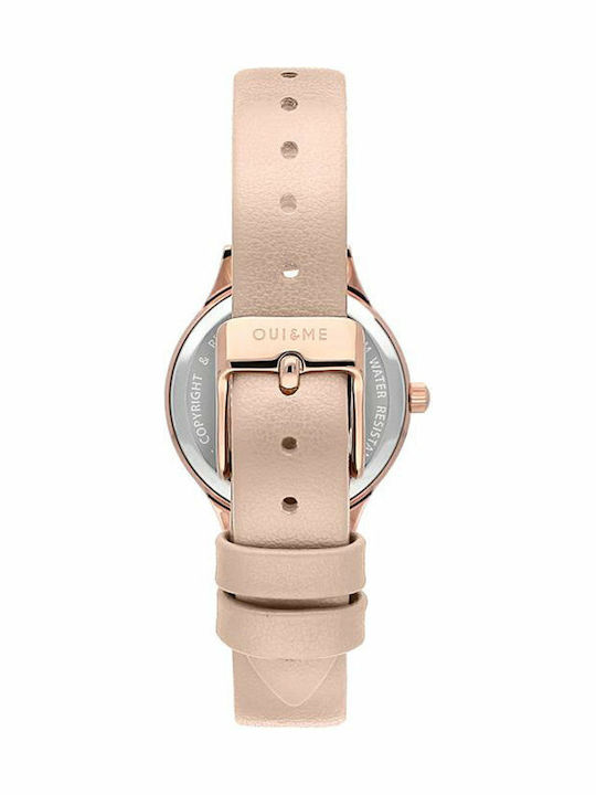 Oui & Me Bichette Women's Watch with Beige Leather Strap