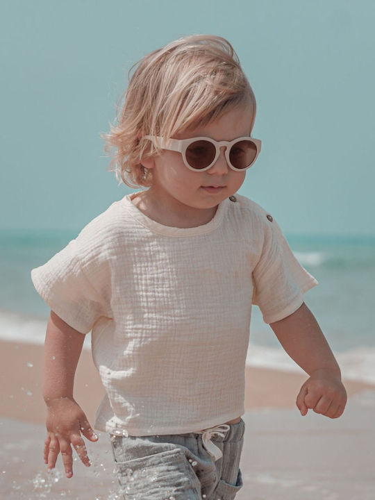 Minene Runde Kinder-Sonnenbrillen Grau für 12+ Monate