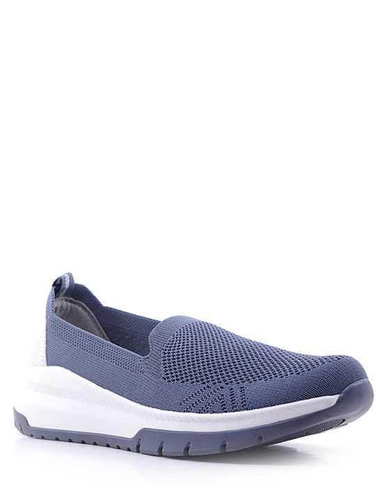 Jana Kunstleder Damen Slip-Ons Blau