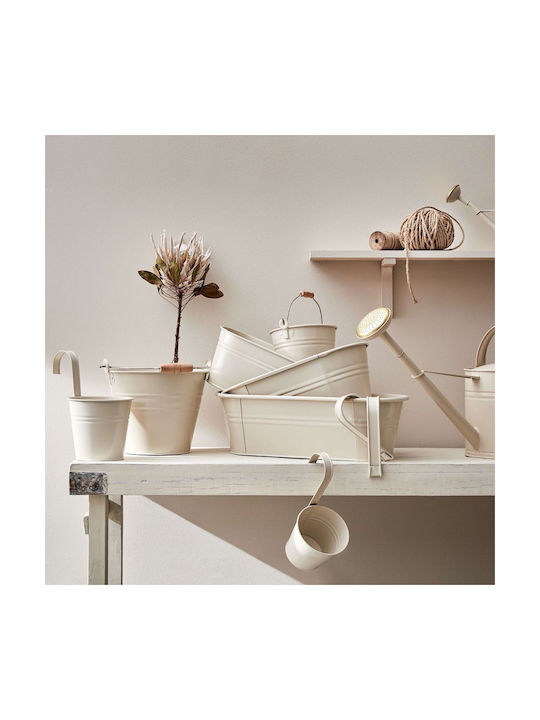 Butlers Blumenkasten Metallisch Beige 50x20x15cm.