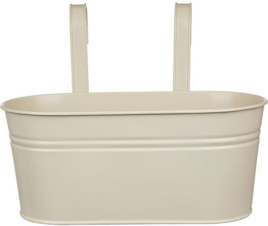 Butlers Ζαρντινιέρα Μεταλλική Μπεζ 33x15.5x14εκ.
