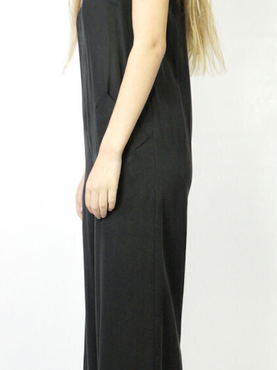 Women's Sleeveless One-piece Suit Black