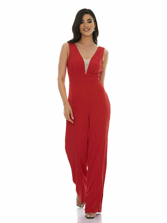 RichgirlBoudoir Women's Sleeveless One-piece Suit Red