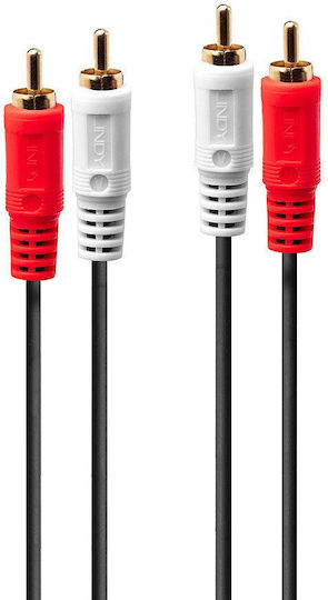 Lindy 10m 2x RCA male to 2x RCA female Cable (35664)