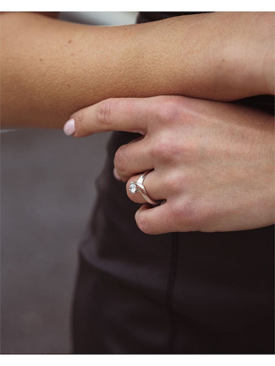 Paraxenies Single Stone Ring From Silver Paraxenies Single Stone Ring From Silver