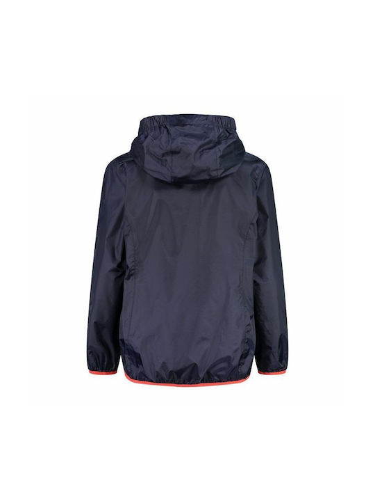 CMP Waterproof Girls Sports Jacket Navy Blue with Ηood