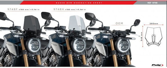 Puig Φιμέ Ζελατίνα Μοτοσυκλέτας Naked για Honda CB 650 / CB 1000 9748H