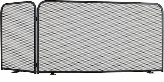 Zogometal Metallic Fireplace Screen with 2 Panels 90x40x50cm Copper