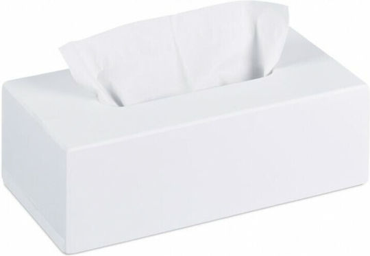 Relaxdays Tissue-Halter Weiß 7.5x12x12cm 10023252