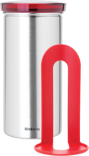 Brabantia Σετ 18τμχ Βάζα για Καφέ με Καπάκι από Ανοξείδωτο Ατσάλι Ασημί 8.5x17cm