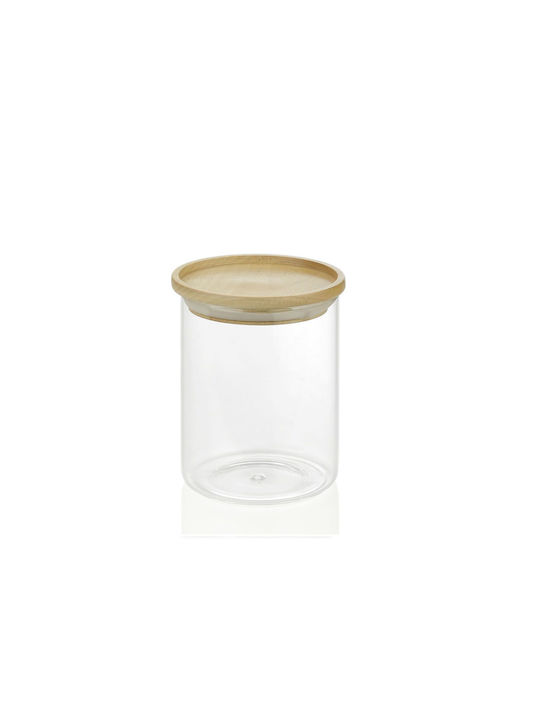 Andrea House Allgemeine Verwendung Glasvase mit Deckel Transparent 900ml 1Stück