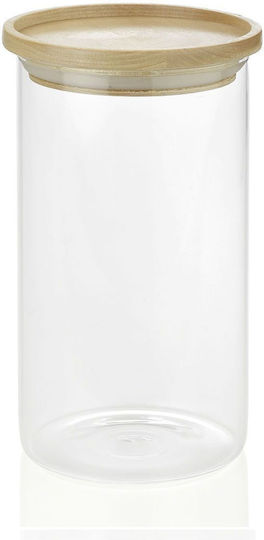 Andrea House General Use Glass Jar with Lid Transparent 10x10x18cm