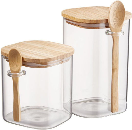 Butlers General Use Vase with Lid Glass Transparent 750ml