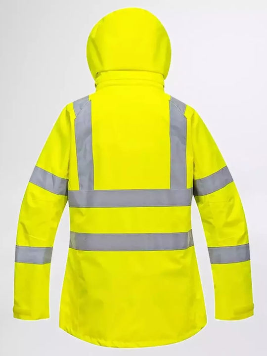 Portwest Work Jackets Reflective with Hood Yellow