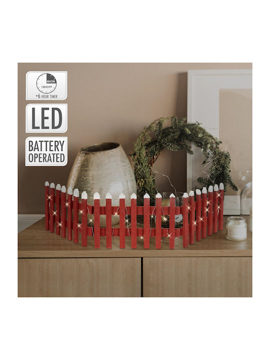 ECD Germany Weihnachts- Beleuchtete Dekorative Darstellung Rot mit Batterie mit Musik 90x21x21cm