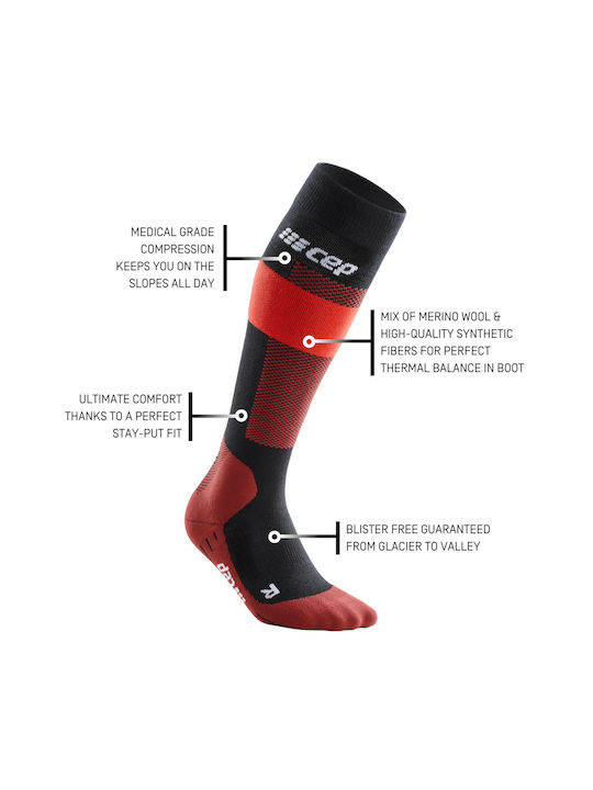 CEP Ski- & Snowboardsocken Rot 1 Paar