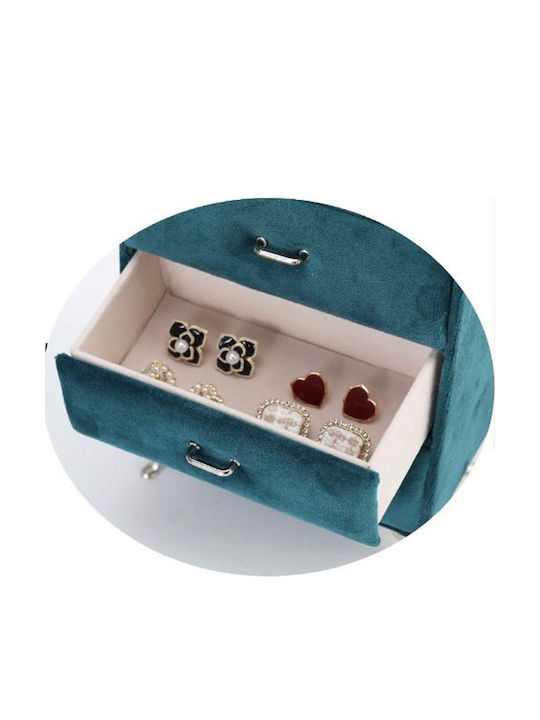 Κουτί Κοσμημάτων Βελούδινο Μπλε 14x14.5cm Κουτί Κοσμημάτων Βελούδινο Μπλε 14x14.5cm