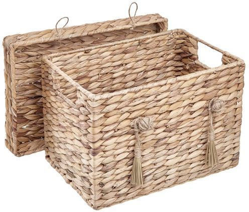 Butlers Διακοσμητικό Καλάθι Ψάθινο με Καπάκι 33x23εκ.