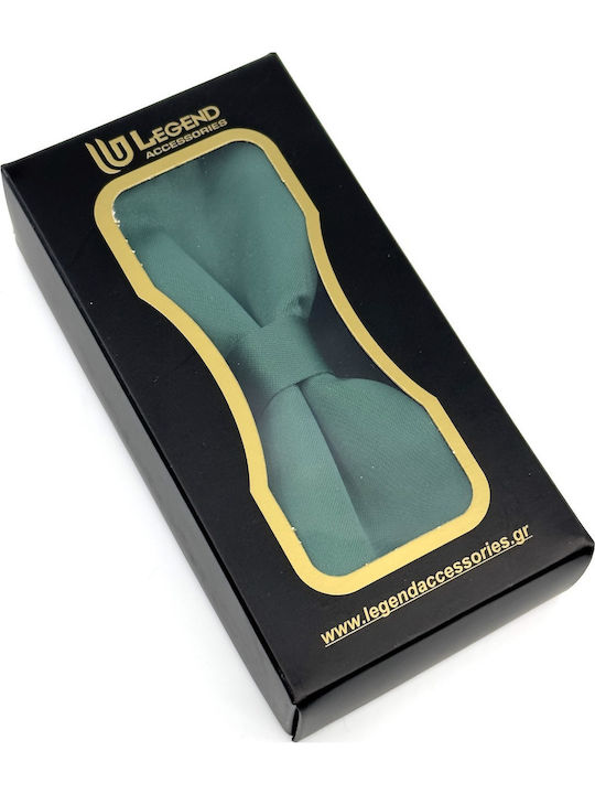 Legend Accessories Σετ Υφασμάτινo Παπιγιόν με Μαντήλι Πράσινο