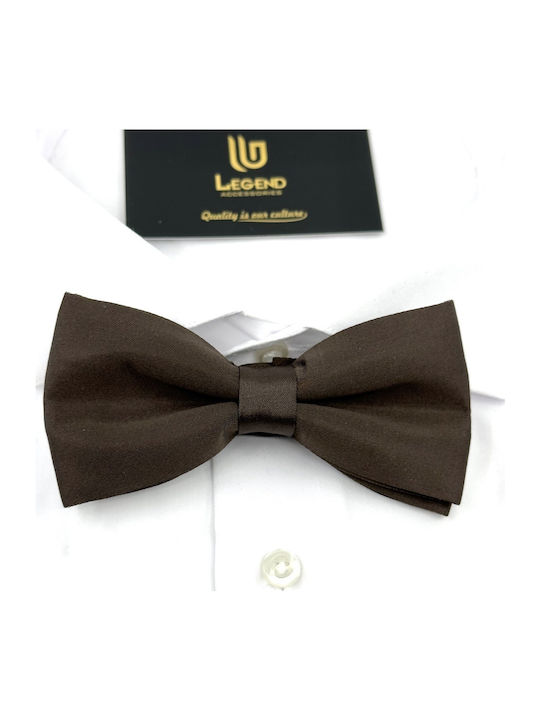 Legend Accessories Bow Tie Set with Pochette Brown