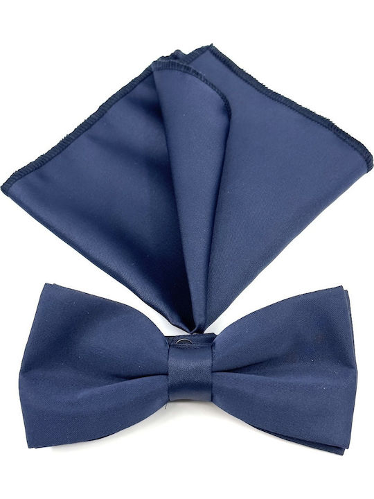 Legend Accessories Bow Tie Set with Pochette Blue
