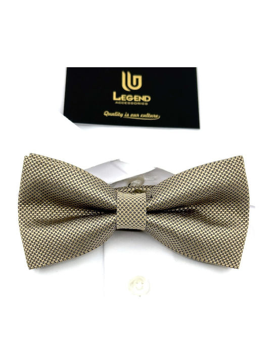 Legend Accessories Bow Tie Set with Pochette Beige