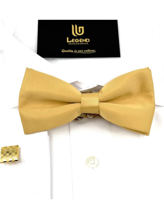 Legend Accessories Bow Tie Set with Pochette Gold