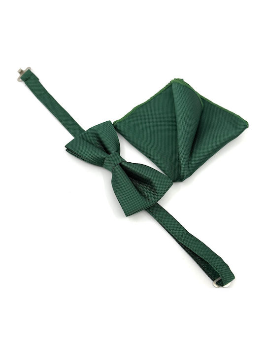 Legend Accessories Bow Tie Set with Pochette Green
