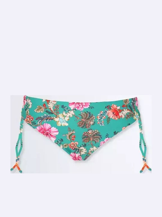 Bikini Slip με Κορδονάκια Φούξια