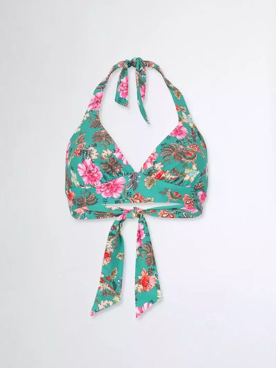 Bikini Τριγωνάκι Floral Πράσινο