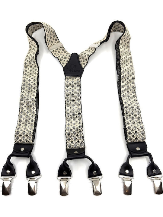 Legend Accessories Suspenders Printed Beige