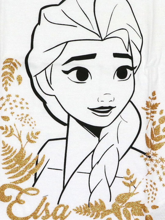 Disney Kinder Nachthemd Sommerlich Weiß Frozen