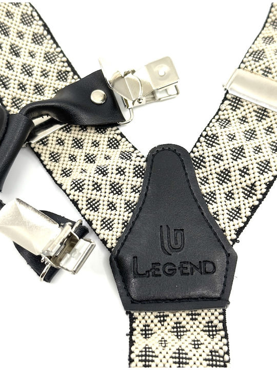 Legend Accessories Suspenders Printed Beige